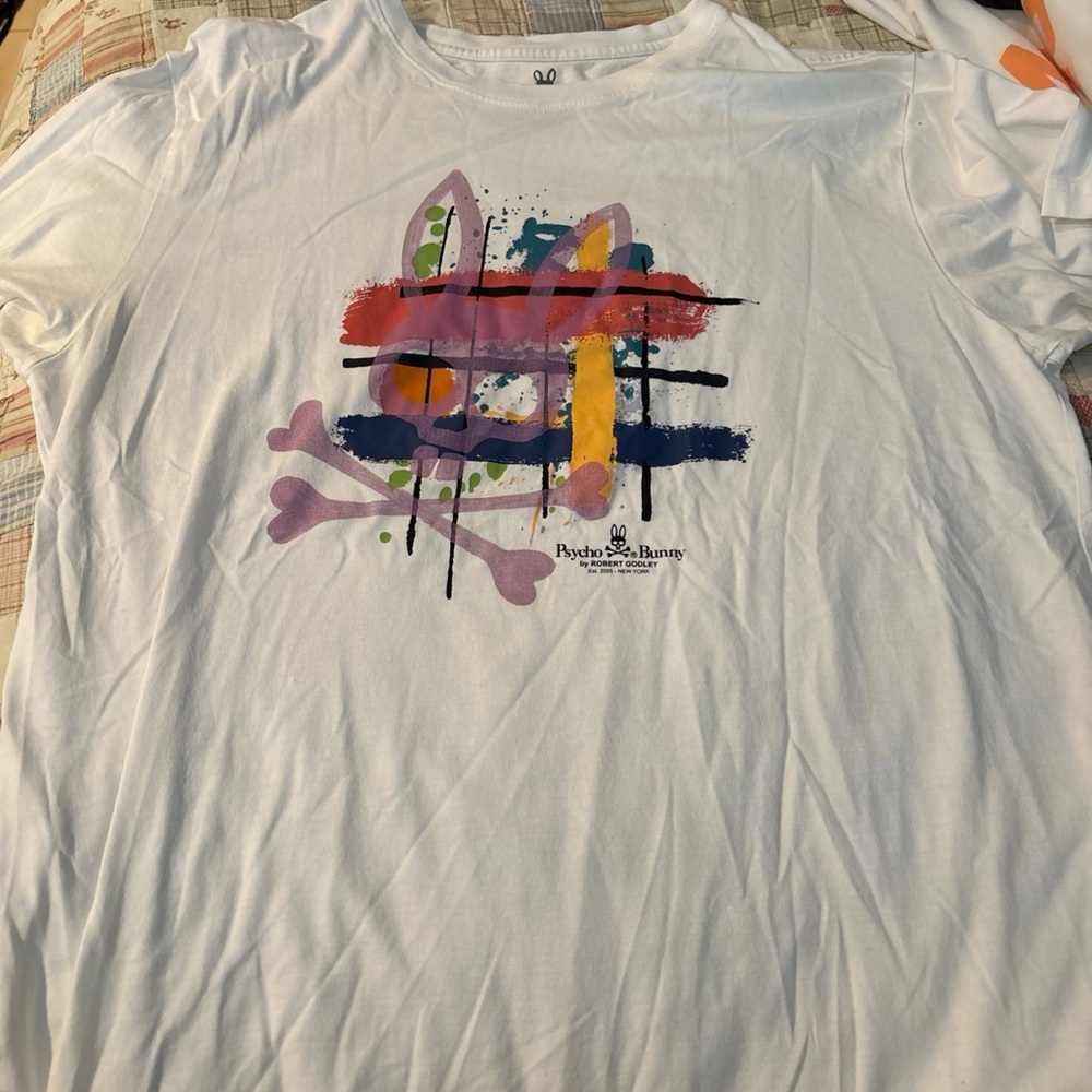 Psycho Bunny White Graphic T-Shirt